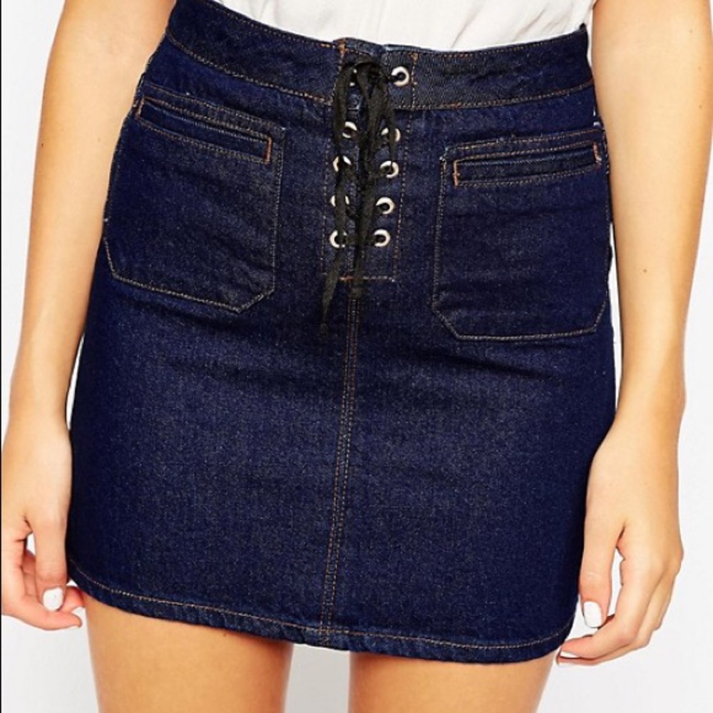 ASOS lace up skirt